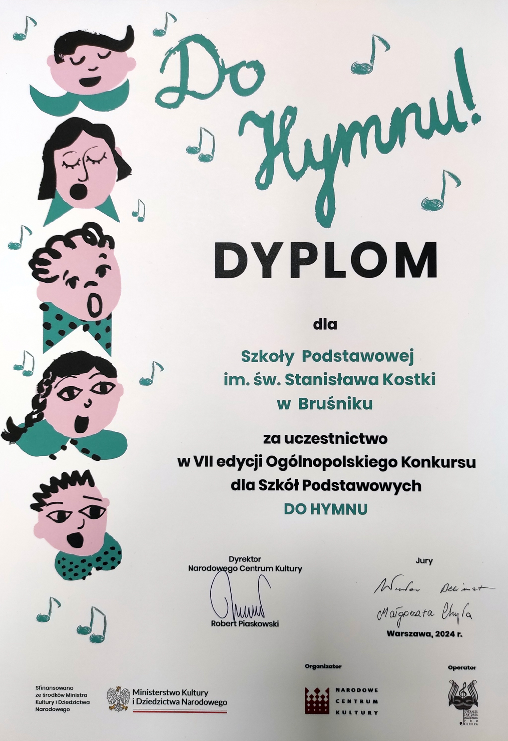 dyplom do humnu