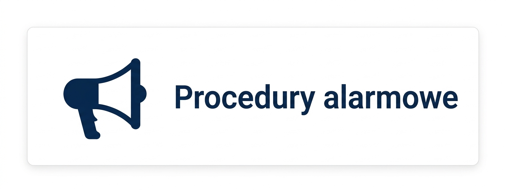 procedury alarmowe